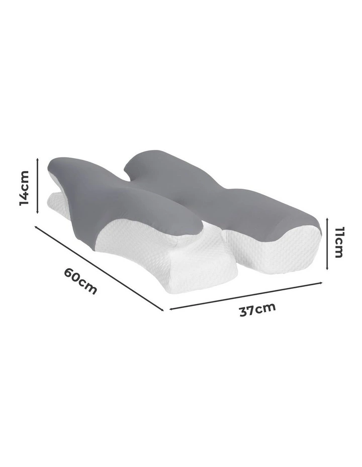 Dreamz Ergonomic Memory Foam Cervical Pillow Neck Shoulder Pain Relief Washable image 3