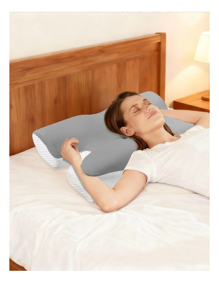 Dreamz Ergonomic Memory Foam Cervical Pillow Neck Shoulder Pain Relief Washable image 7