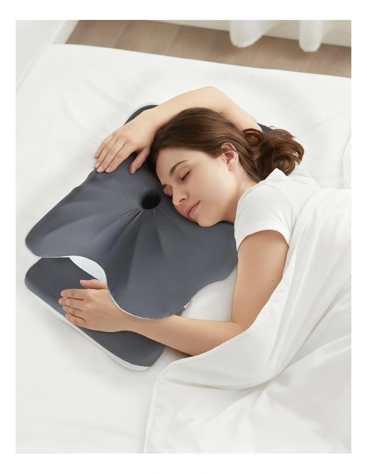 Dreamz Ergonomic Cervical Neck Pillow for Side Back Stomach Sleepers Washable image 7