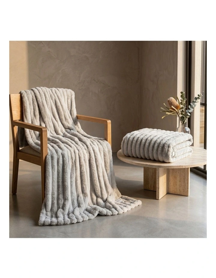 SOGA 2 Pack Silver Flannel Polyester Throw Blanket 150x200cm image 3