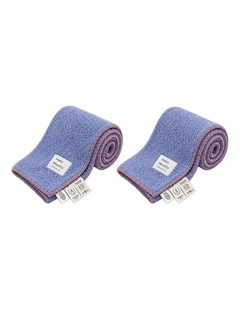 SOGA 2 Pack Dusty Blue Flannel Polyester Throw Blanket 200x230cm