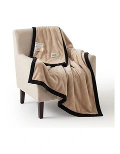 SOGA Beige Flannel Polyester Throw Blanket 200x230cm