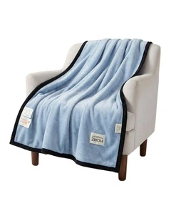 SOGA Blue Flannel Polyester Throw Blanket 200x230cm