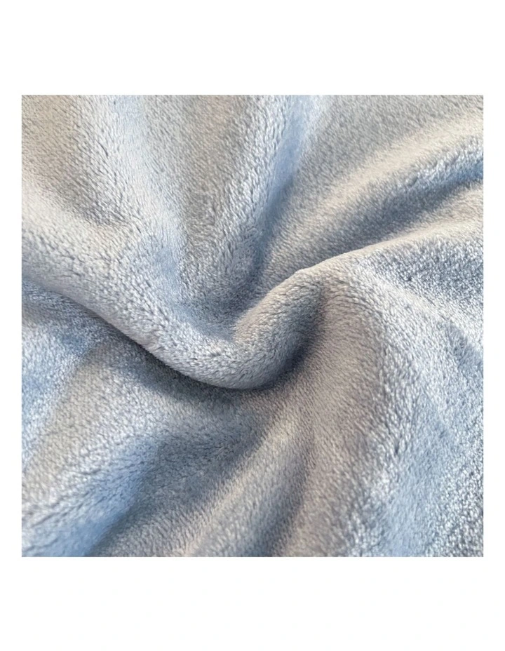 SOGA Blue Flannel Polyester Throw Blanket 200x230cm image 3
