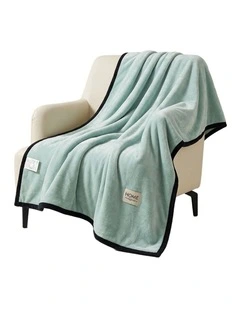 SOGA Mint Green Flannel Polyester Throw Blanket 200x230cm