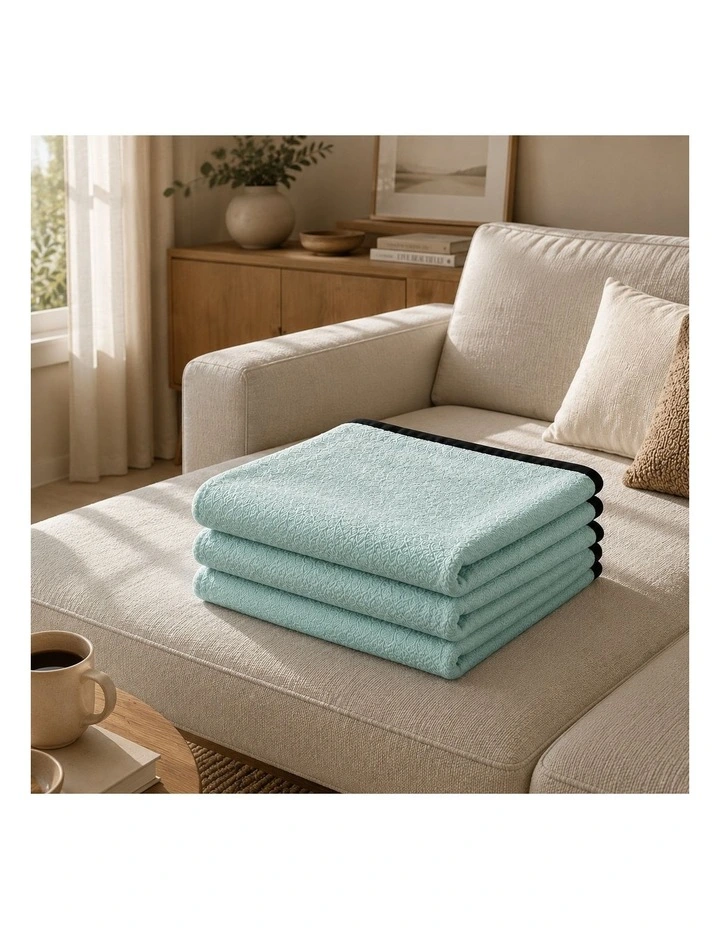 SOGA Mint Green Flannel Polyester Throw Blanket 200x230cm image 5