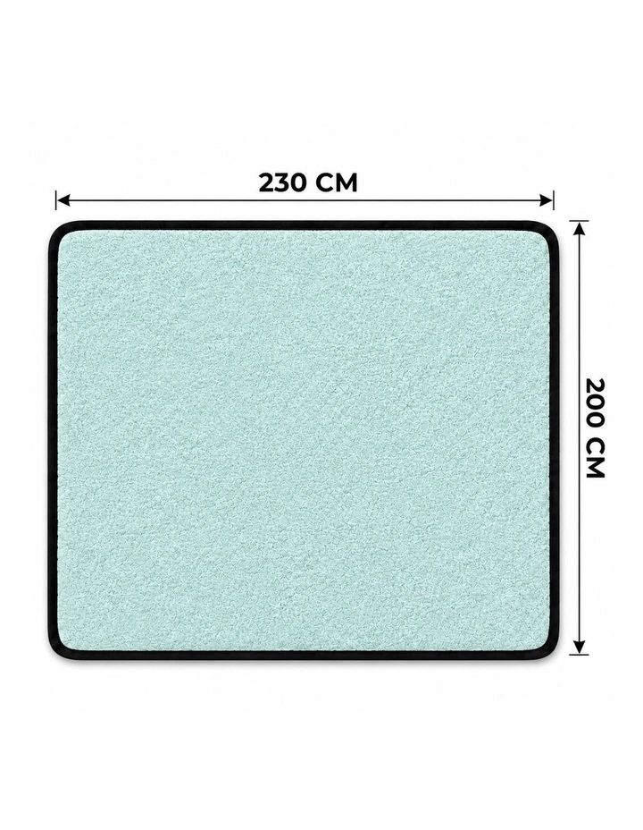 SOGA Mint Green Flannel Polyester Throw Blanket 200x230cm image 7
