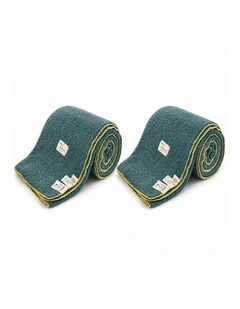 SOGA 2 Pack Grayish Green Flannel Polyester Throw Blanket 200x230cm