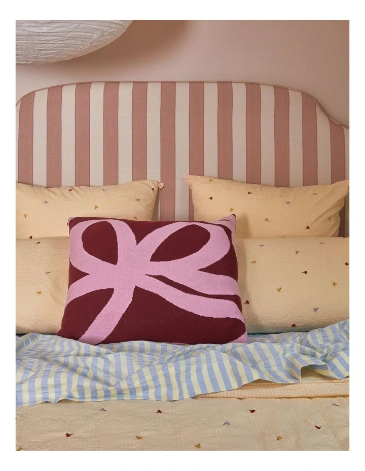 Ribbon Knitted Cushion image 2
