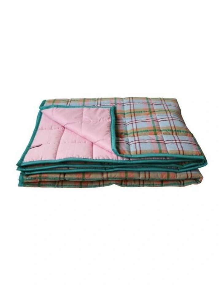 Confetti Plaid Quilted Throw image 1