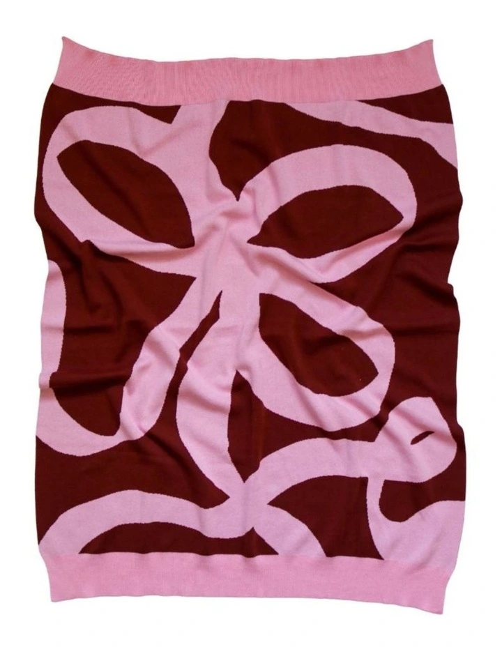 Ribbon Knitted Baby Blanket image 1