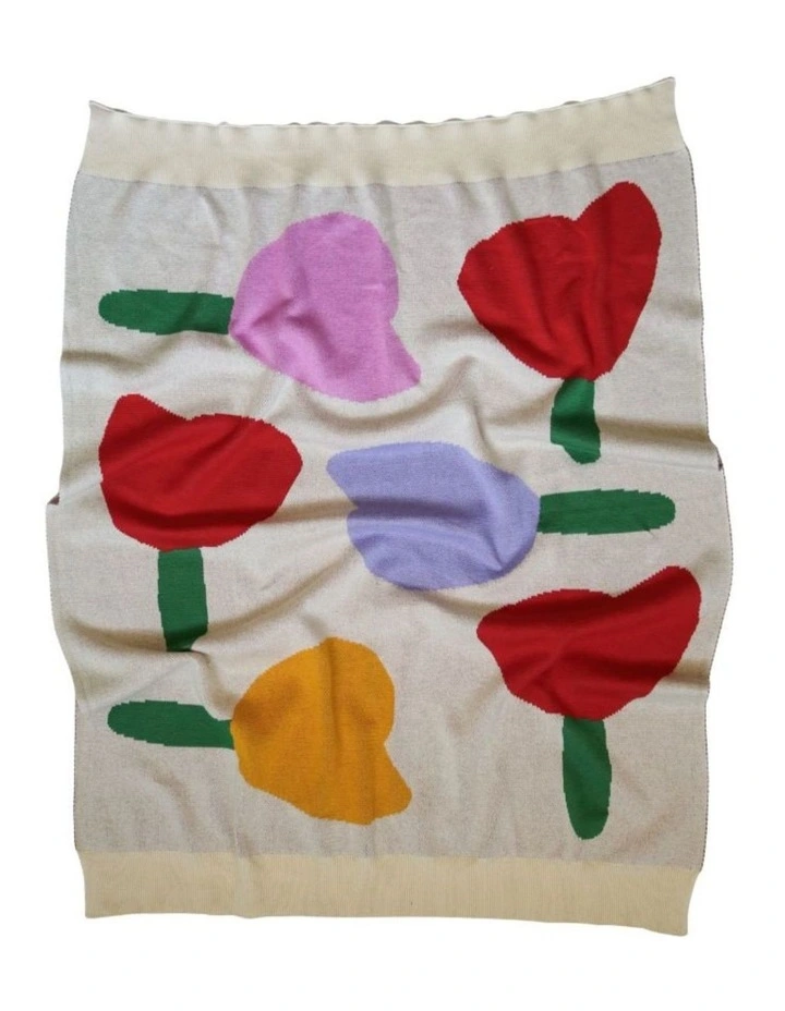 Forget Me Not Knitted Baby Blanket image 1
