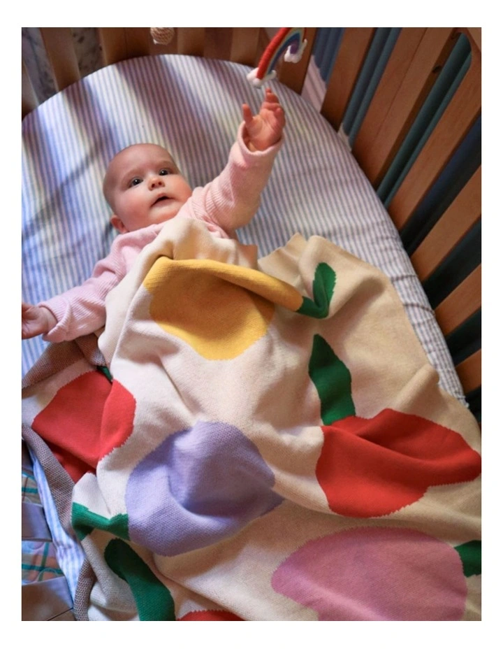 Forget Me Not Knitted Baby Blanket image 2