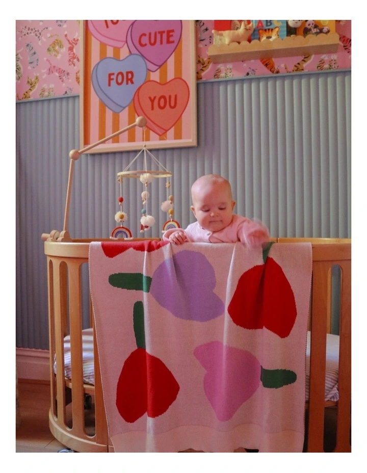 Forget Me Not Knitted Baby Blanket image 3