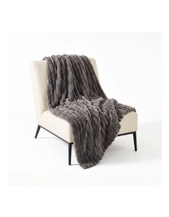 SOGA Grey Flannel Polyester Throw Blanket 150x200cm