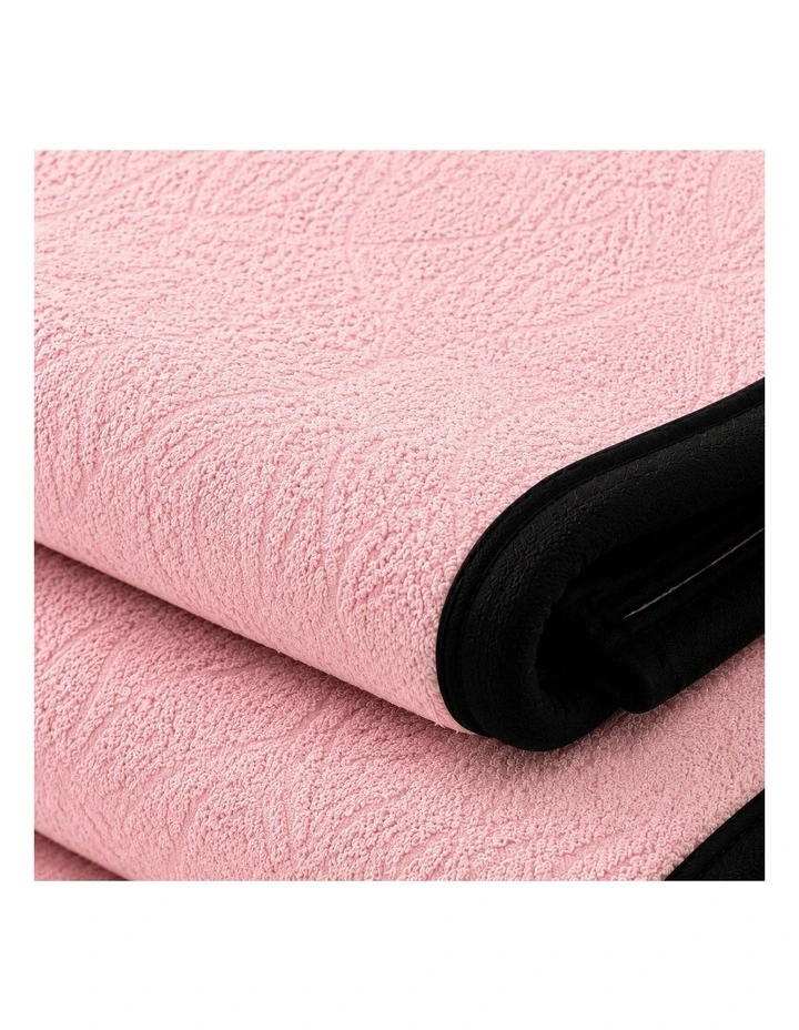 SOGA Pink Flannel Polyester Throw Blanket 200x230cm image 3