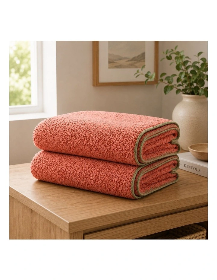 SOGA 2 Pack Pink Flannel Polyester Throw Blanket 200x230cm image 5