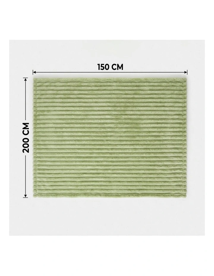 SOGA 2 Pack Light Green Flannel Polyester Throw Blanket 150x200cm image 7