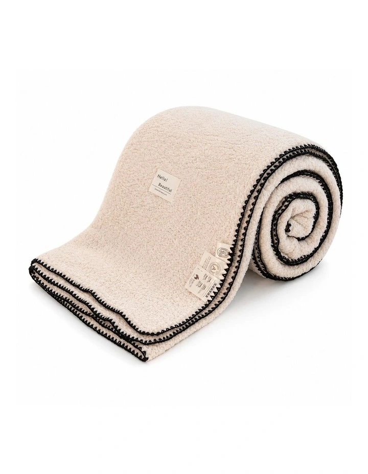 SOGA Peach Flannel Polyester Throw Blanket 200x230cm image 1