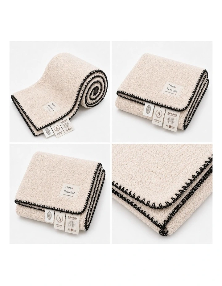 SOGA Peach Flannel Polyester Throw Blanket 200x230cm image 2