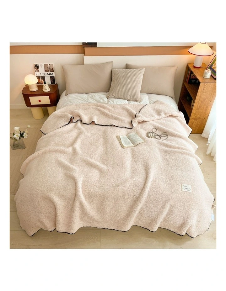 SOGA Peach Flannel Polyester Throw Blanket 200x230cm image 7