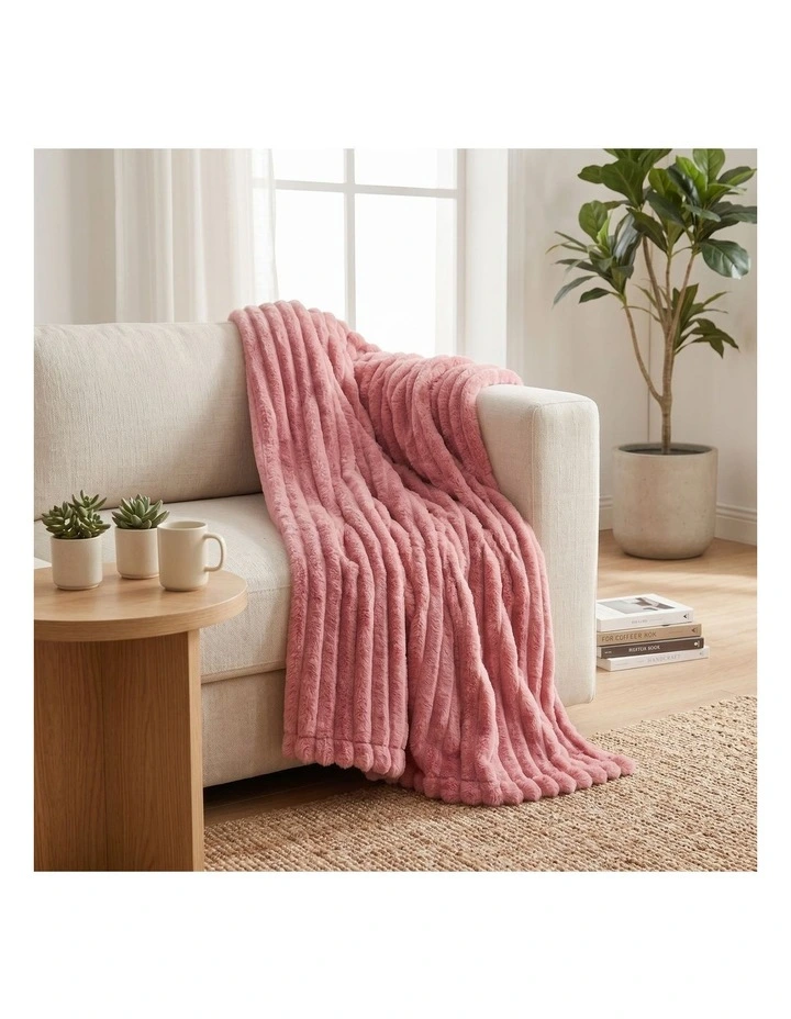 SOGA Pink Flannel Polyester Throw Blanket 200x230cm image 3