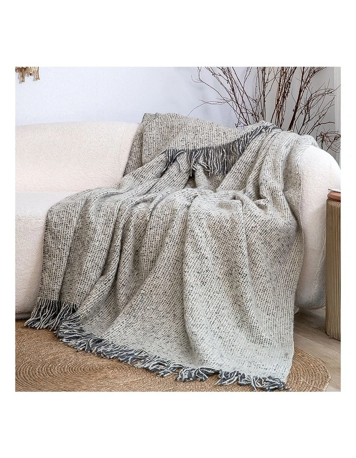 SOGA 2 Pack Light Beige Tassel Throw Blanket 160x200cm image 4