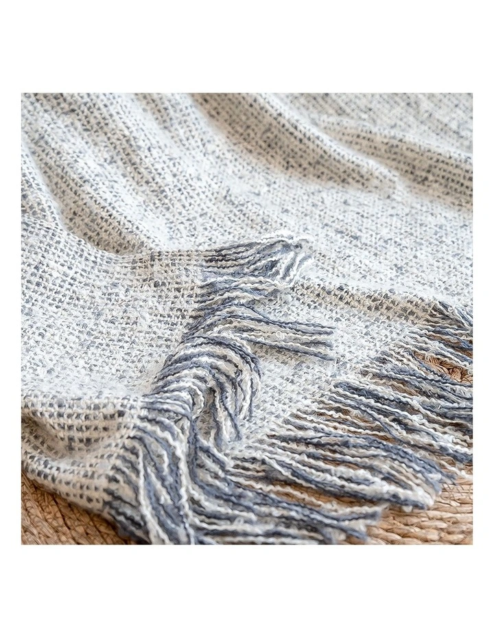 SOGA 2 Pack Light Beige Tassel Throw Blanket 160x200cm image 5