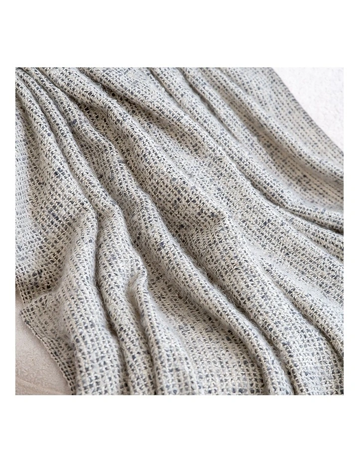 SOGA 2 Pack Light Beige Tassel Throw Blanket 160x200cm image 6