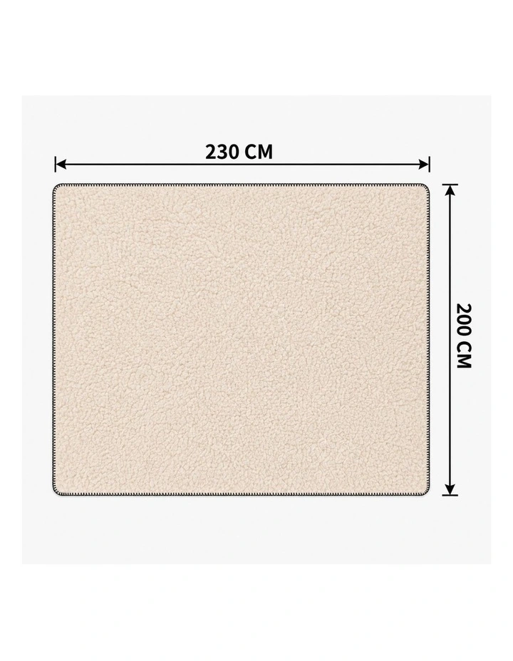 SOGA 2 Pack Peach Flannel Polyester Throw Blanket 200x230cm image 7