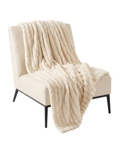 SOGA Cream Flannel Polyester Throw Blanket 150x200cm