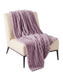SOGA Purple Flannel Polyester Throw Blanket 200x230cm