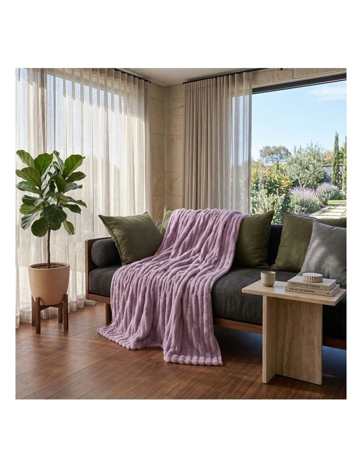 SOGA Purple Flannel Polyester Throw Blanket 200x230cm image 3