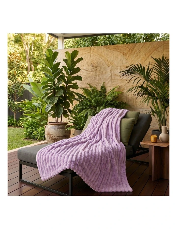 SOGA Purple Flannel Polyester Throw Blanket 200x230cm image 4