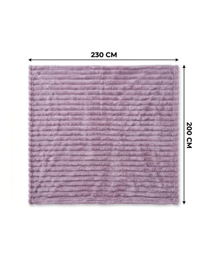 SOGA Purple Flannel Polyester Throw Blanket 200x230cm image 7