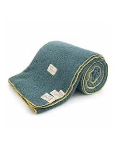 SOGA Grayish Green Flannel Polyester Throw Blanket 200x230cm