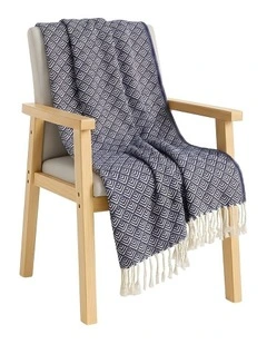 SOGA Deep Navy Polyester Throw Blanket 127x170cm
