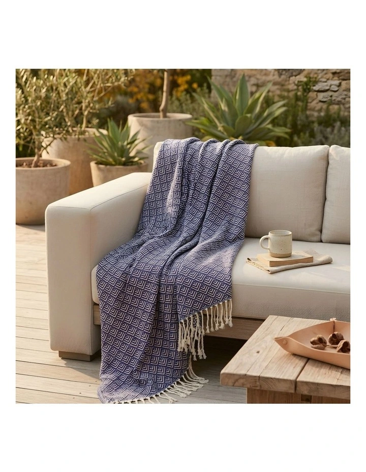 SOGA Deep Navy Polyester Throw Blanket 127x170cm image 4
