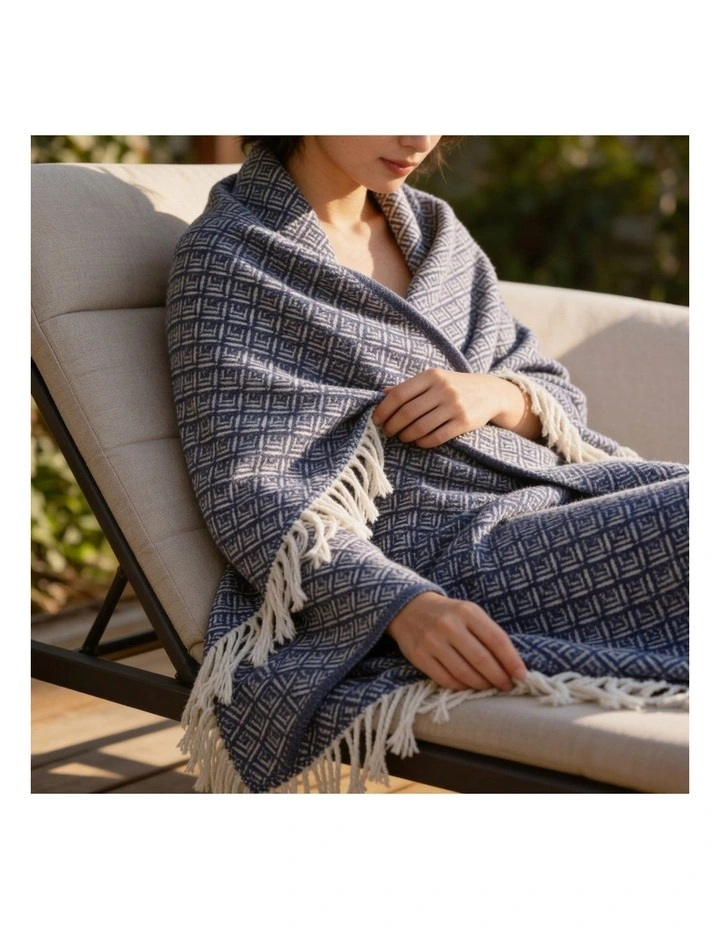 SOGA Deep Navy Polyester Throw Blanket 127x170cm image 5