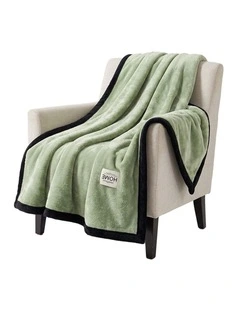 SOGA Matcha Green Flannel Polyester Throw Blanket 200x230cm