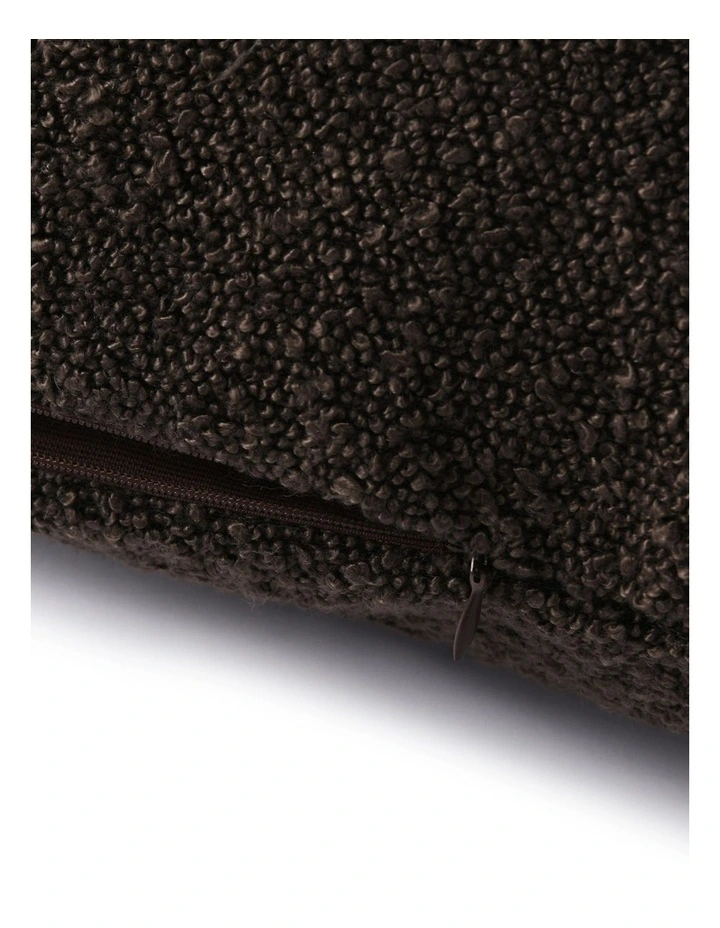 Cadence & Co. Blake Boucle Cushion 50x50cm in Chocolate image 6