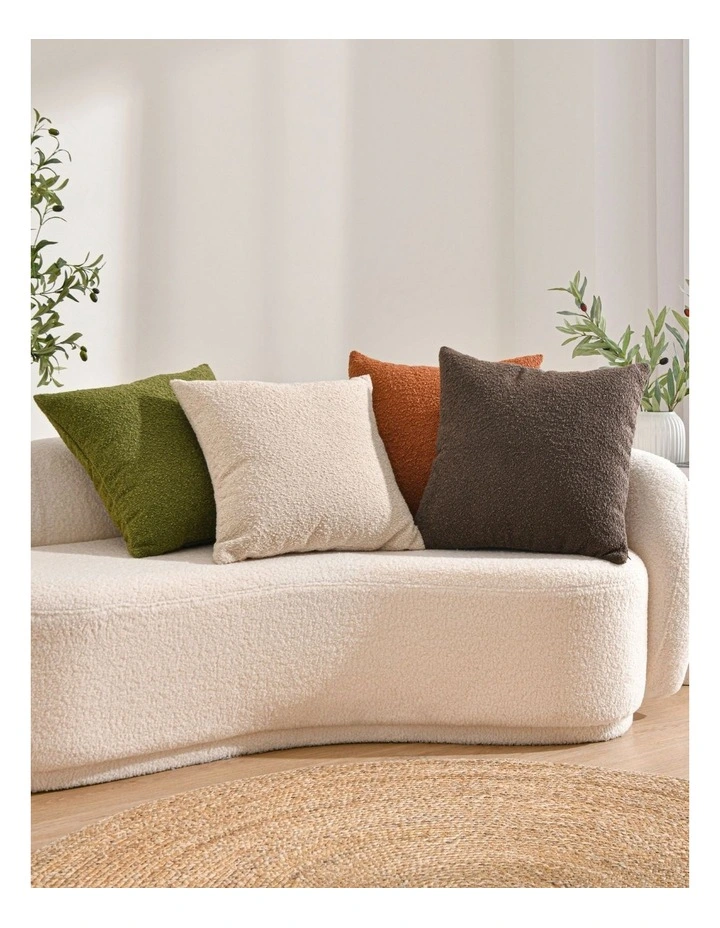 Cadence & Co. Blake Boucle Cushion 50x50cm in Chocolate image 7