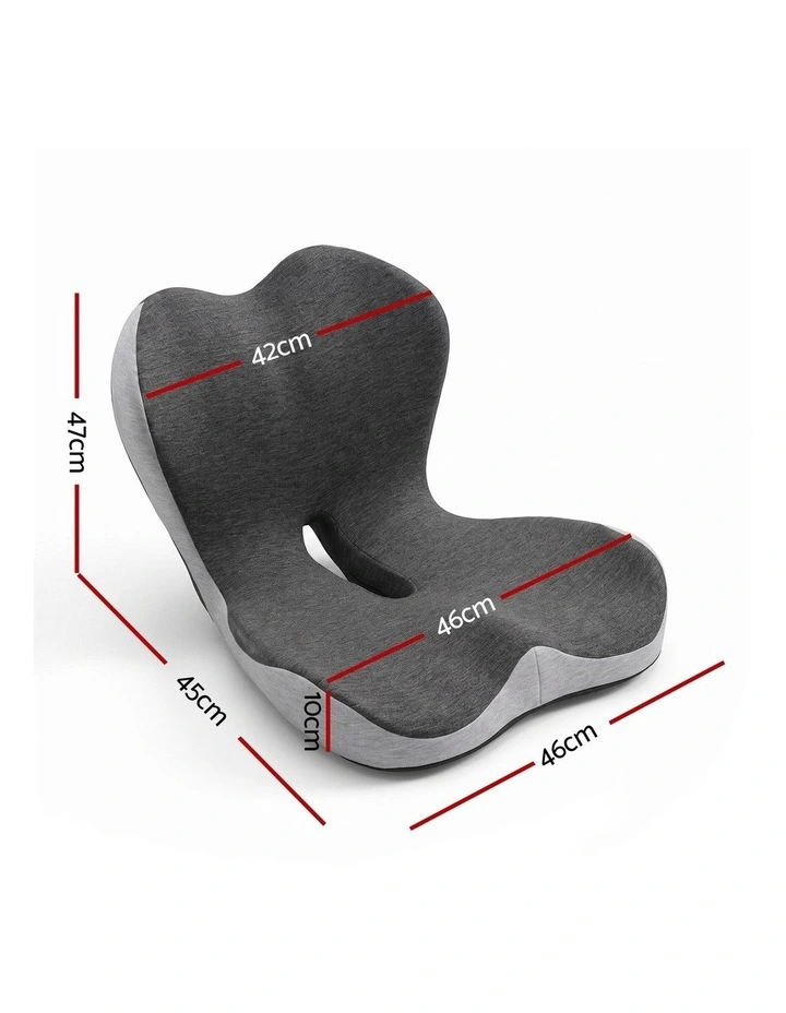 Artiss Ergonomic Seat Cushion with Lumbar Support Memory Foam Coccyx Pad for Office Chair Car image 2