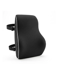 Artiss Lumbar Support Cushion Memory Foam Pillow with Adjustable Straps Office Chair Car Support