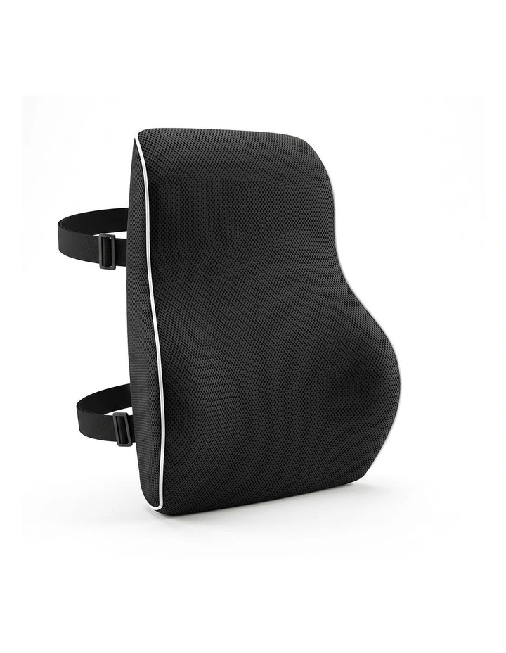 Artiss Lumbar Support Cushion Memory Foam Pillow with Adjustable Straps Office Chair Car Support image 1