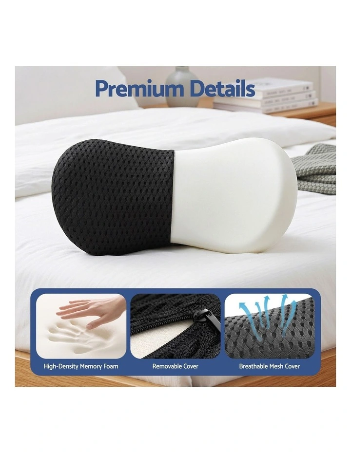 Artiss Lumbar Support Pillow Memory Foam Back Support for Office Chair Car Seat Bed Recliner image 6