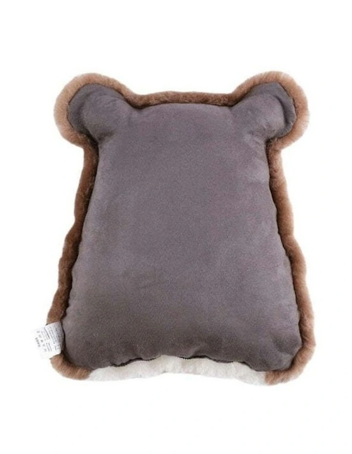 Auskin Sheepskin Pet Bear Cushion Home/Room Decorative Pillow 35x40cm Brown image 2