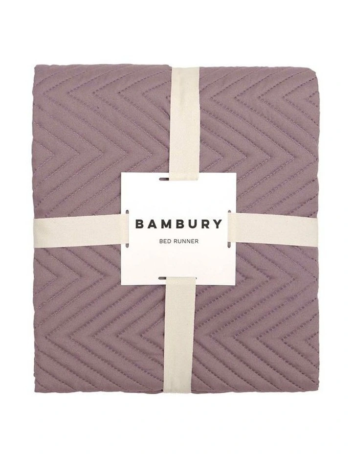 Herringbone Bed Runner Mauve image 4