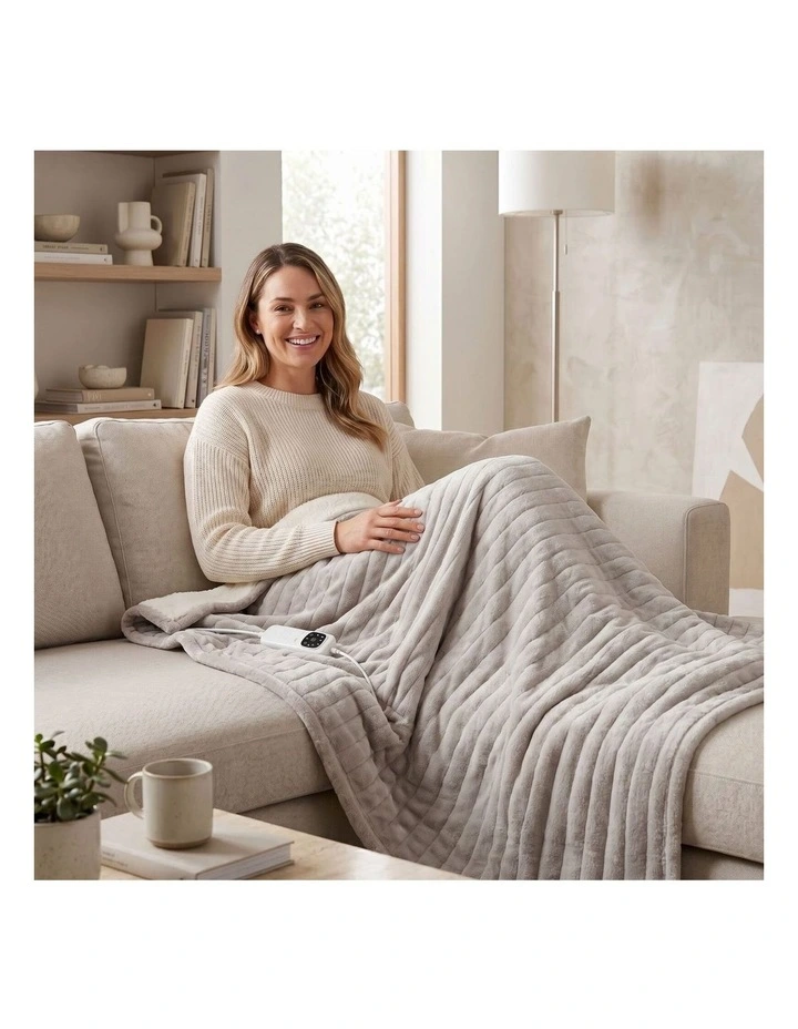 Heated Throw Blanket, Soft Double-Sided Fleece with Adjustable Heat Settings image 2