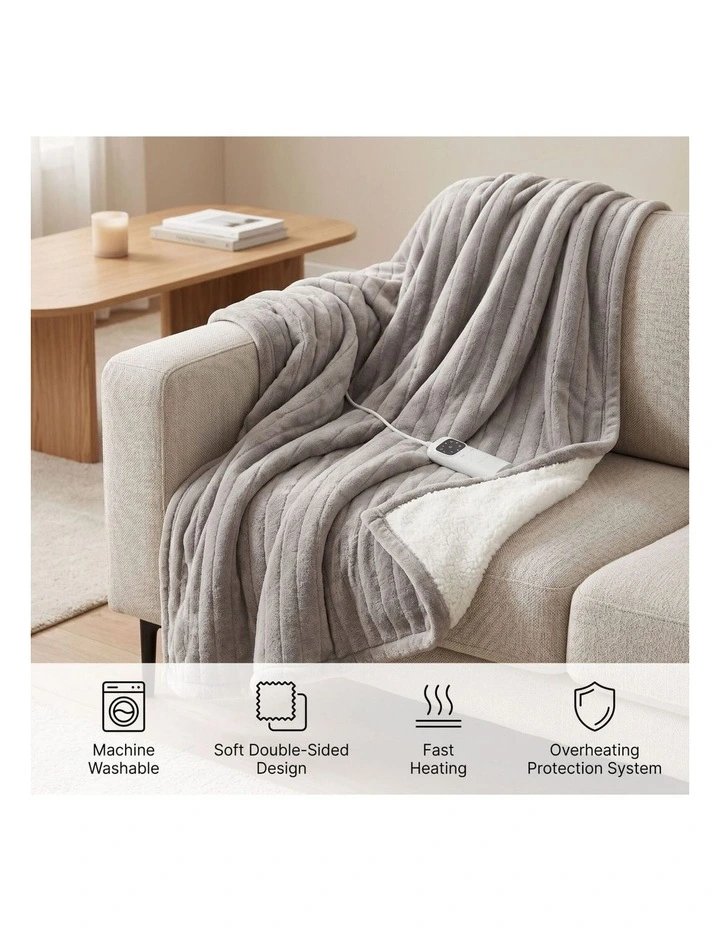 Heated Throw Blanket, Soft Double-Sided Fleece with Adjustable Heat Settings image 4